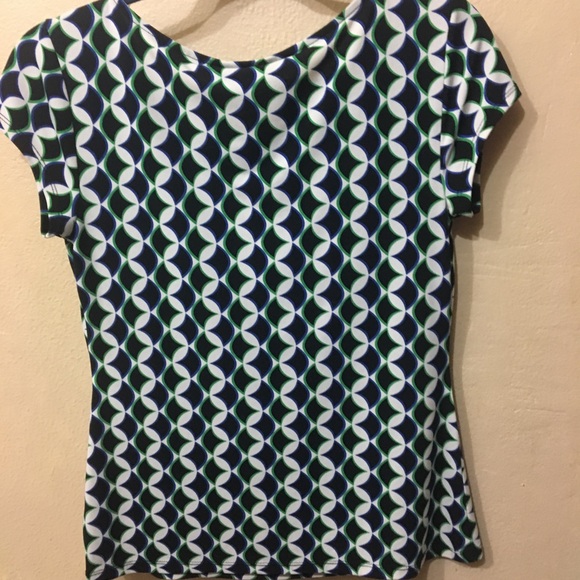 *3 for $20* Worthington Geometric Print Blouse - Picture 3 of 5